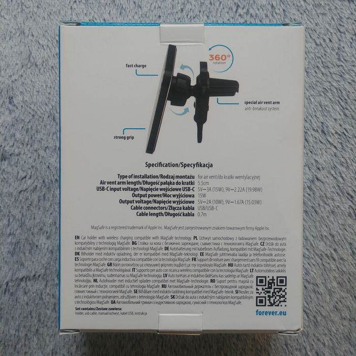 magnetyczny uchwyt samochodowy ładowarka indukcyjna