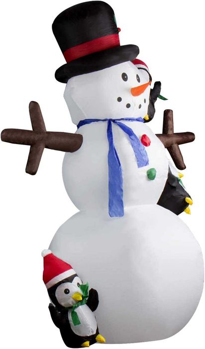 Boneco de neve insuflável de Natal LED, novo