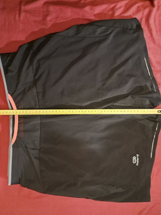 Шорты беговые Kalenji   2 в 1 черного цвета