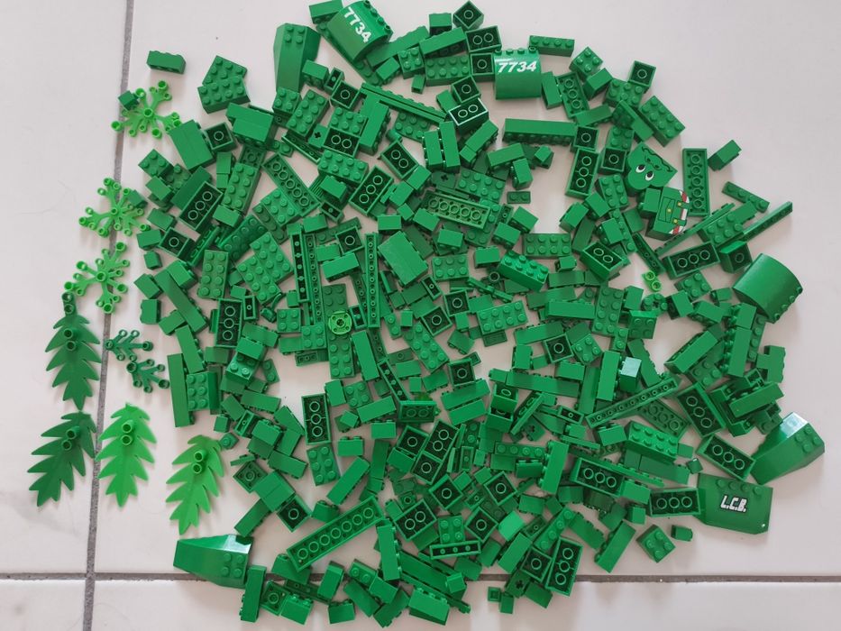 LEGO peças original cor verde