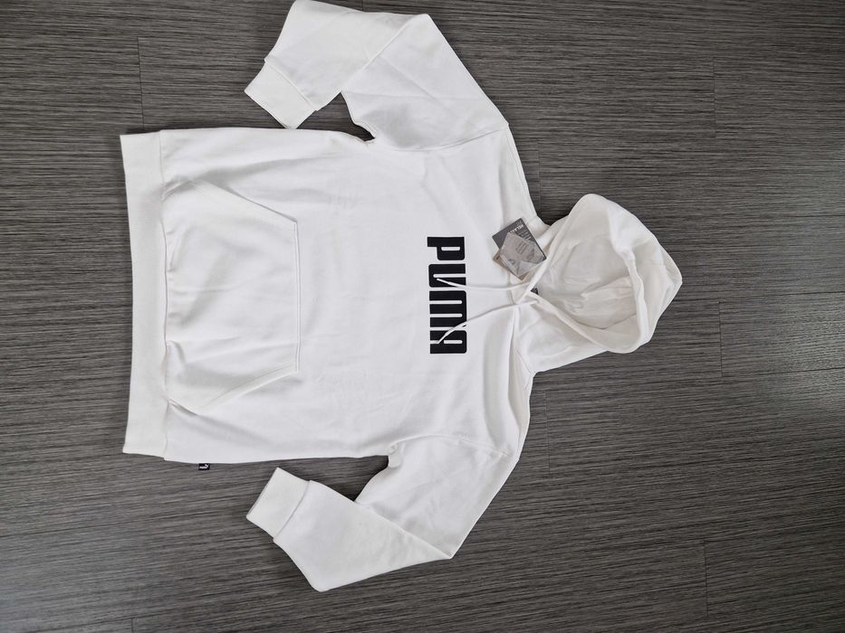 Biała bluza z kapturem Puma