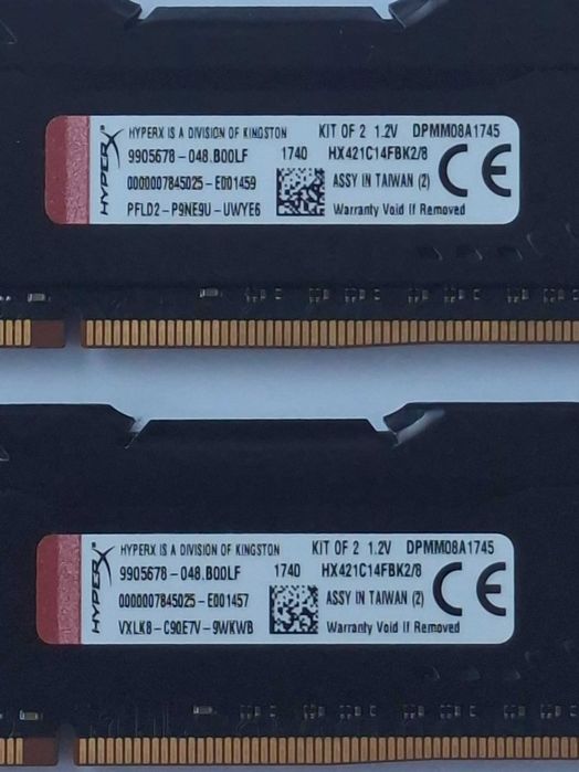 HyperX Fury DDR4 8GB (2x4GB) 2133MHz CL14 | MemTest OK