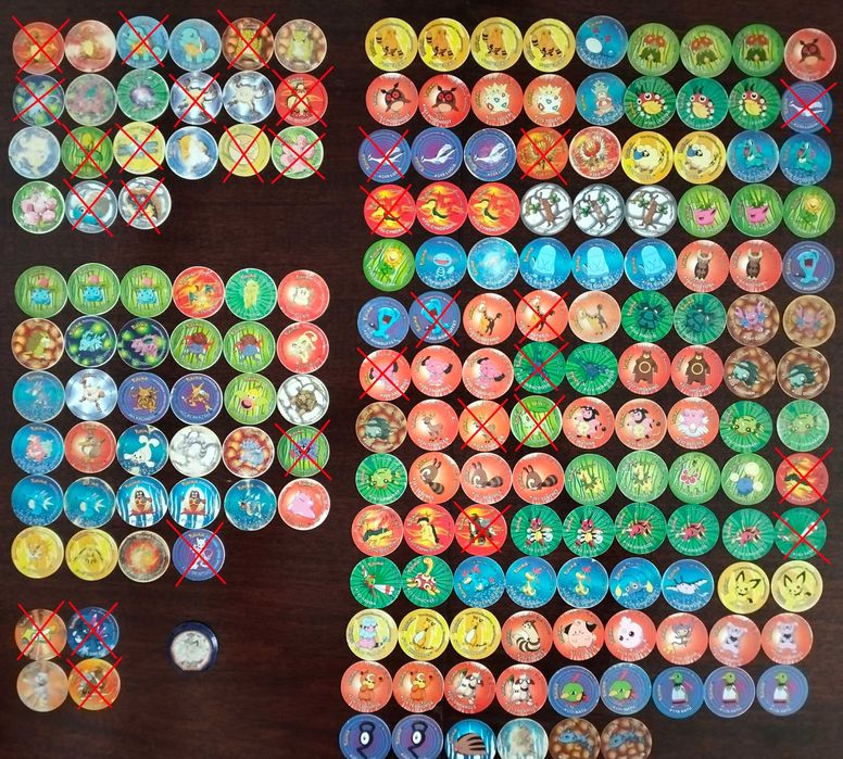 Bundle 143 tazos Pokémon (Matutano)
