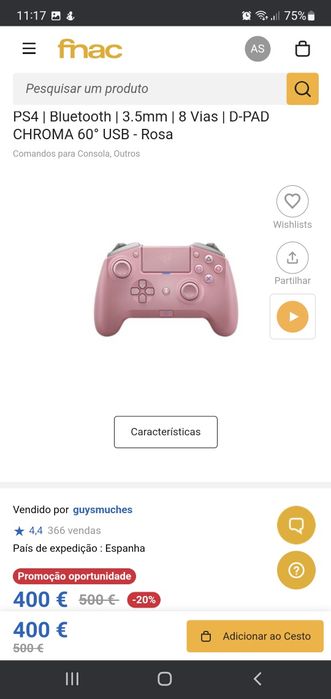 Comando razer rosa edição limitada