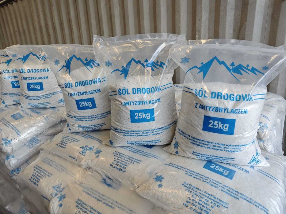 Sól workowana 1 tona (worki 25kg) Transport  Najwyższa jakość **Producent**