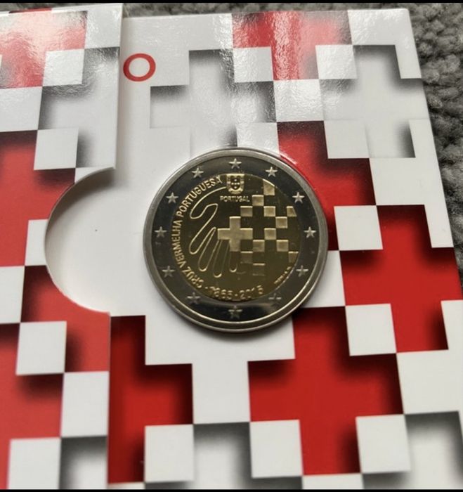 Moeda 2€ proof + BNC 150° aniversário Cruz vermelha Portugal 2015