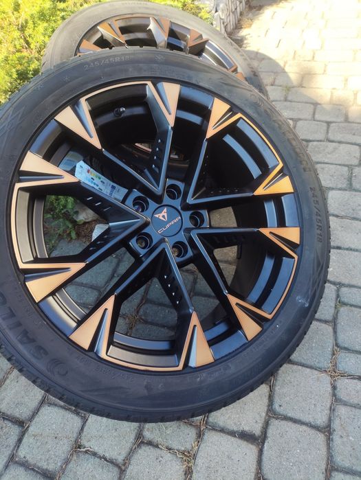 Fabrycznie nowe koła zimowe 18 5x112 opony Sailun Alpine Evo 2 235/50/18 lub 225/50/18 czarne z miedzią cupra formentor terramar ateca Leon Seat Skoda