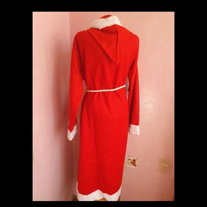 Костюм Санти, Кафтан з капюшоном, шапка, варежки, пасок,фліс віскоза,