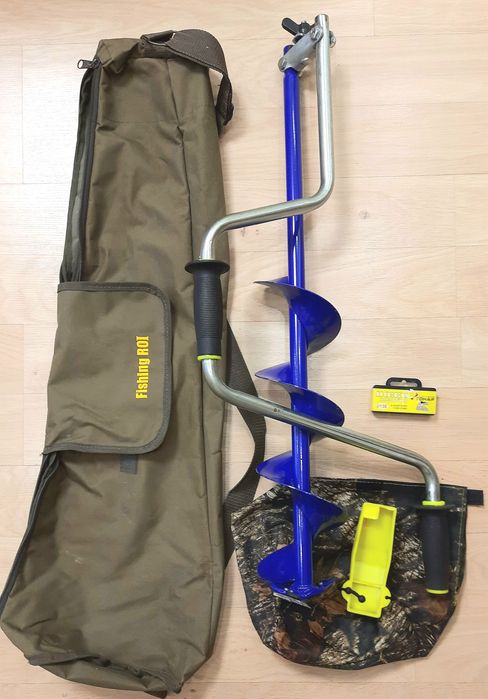 Комплект для зимової рибалки. Ледобур топові балансири  вудки та інше