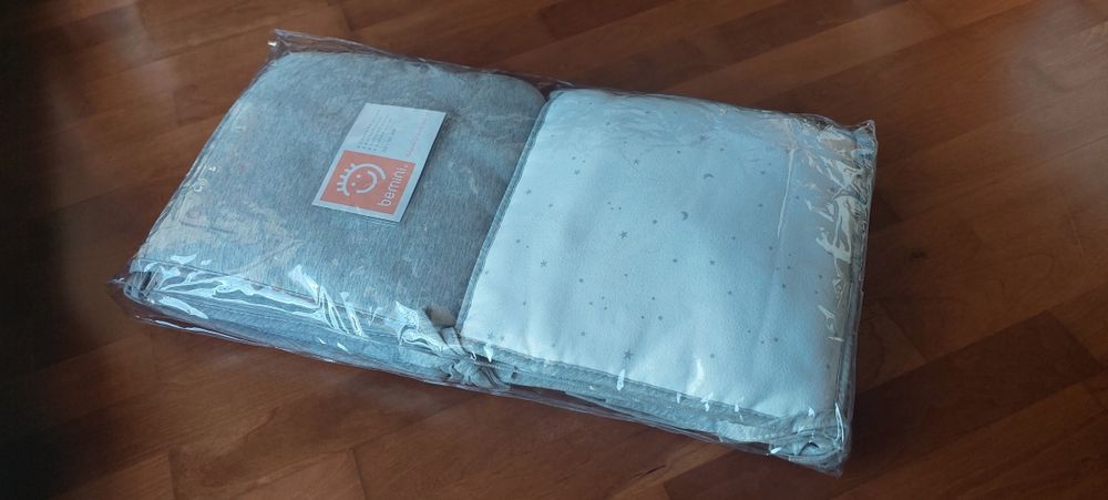 Contorno de berço, em gaze de algodão 1,80x30