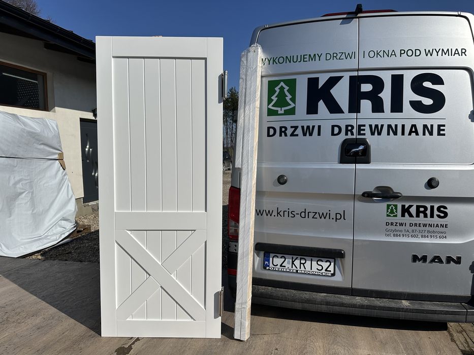 Drzwi drewniane WAHADŁOWE na wymiar w dolnym wzorze  Cała Polska i UE