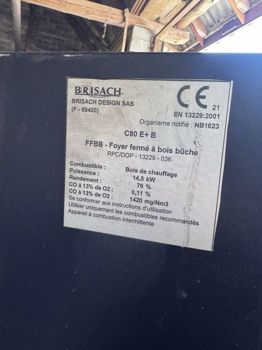 Wkład kominkowy BRISACH C80 E+B 14,5 kW | 3-szybowy | Duży narożny