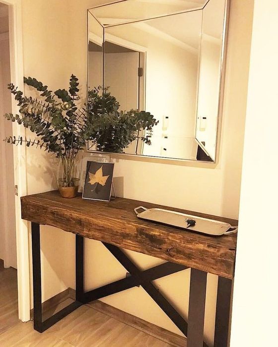 Konsole ze starego drewna w stylu Rustykalnym