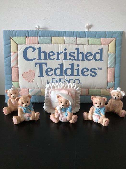 Вінтажний керамічний набір для кухні Cherished Teddies Enesco 1994 Салфетниця