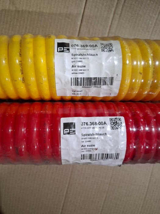 Przewód spiralny PNEUM.M16 CZERW.L-4,9M PE