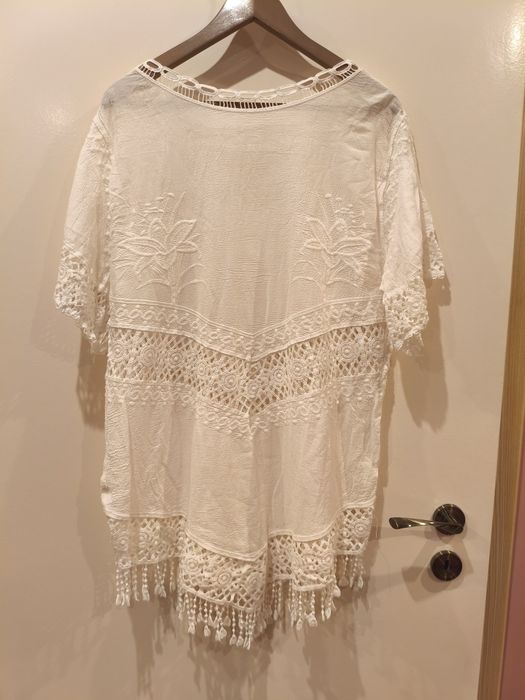 Nowa biała ażurowa bluzka roz. L-2XL
