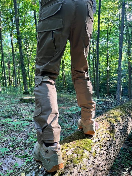 Тактичні штани Combat Rip-Stop койот під наколінники | Військові карго штани Tactical Combat Pants