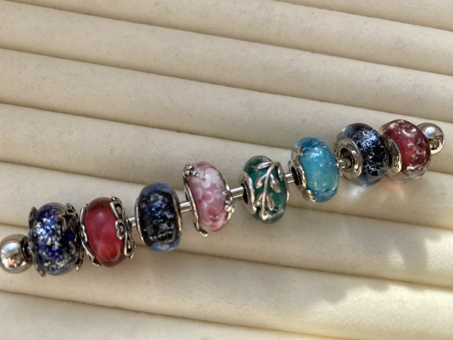 Розпродаж шарми браслети кліпси мурано стопери срібло кліпса