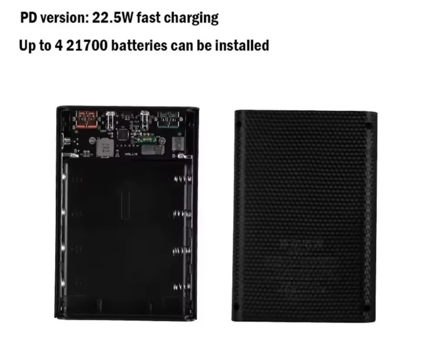 Повербанк корпус на 2,4,6 батареи 21700 PD-быстрая зарядка.