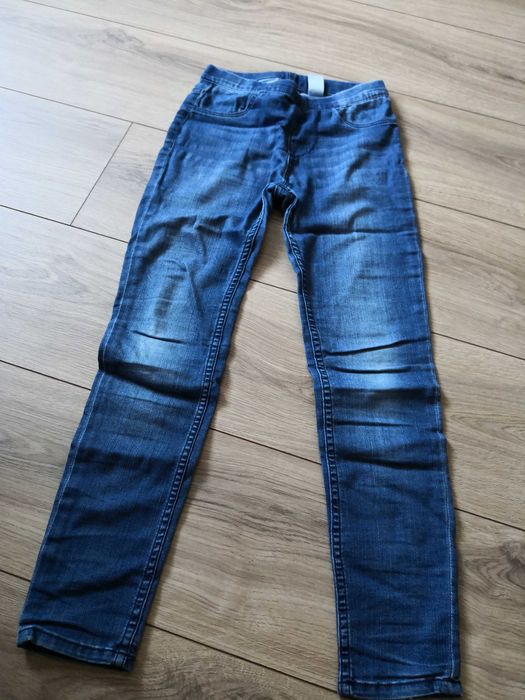 Spodnie jeansowe na gumce dziewczęce 134 H&M