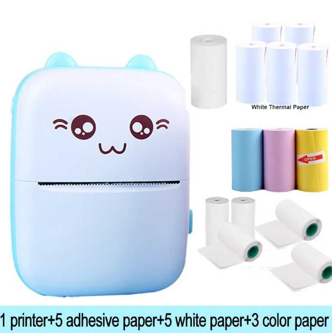 Mini Thermal Printer Bluetooth+ Pack with 13 Rolls NEW FREE SHIPPING64584993004290124