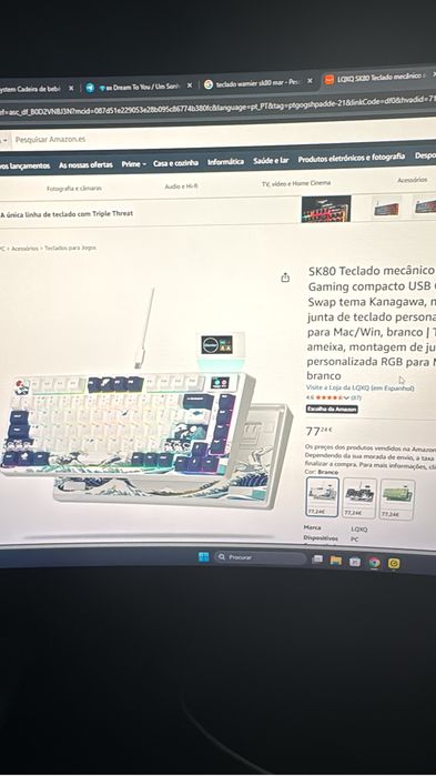 Teclado gaming  como novo