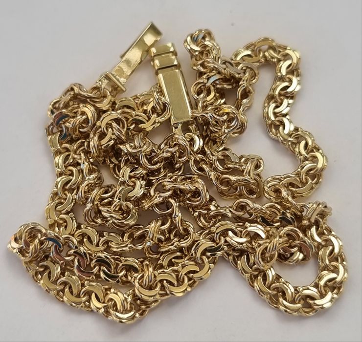 Nowy złoty łańcuszek Galibardi / Garibaldi 585 14k 21.72g.  55cm.