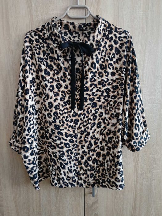 Bluzka xl 42 44 46 włoska zara mohito Reserved panterka