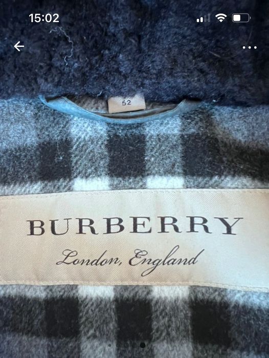 Burberry men’s shearling bomber jacket