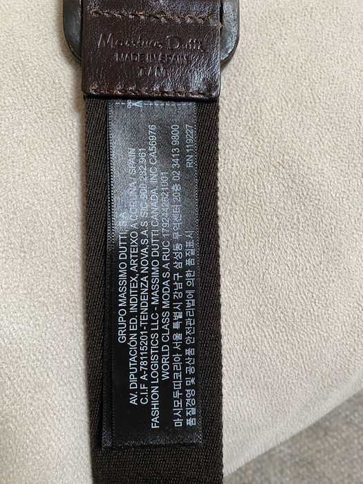 Brazowy pasek Massimo Dutti