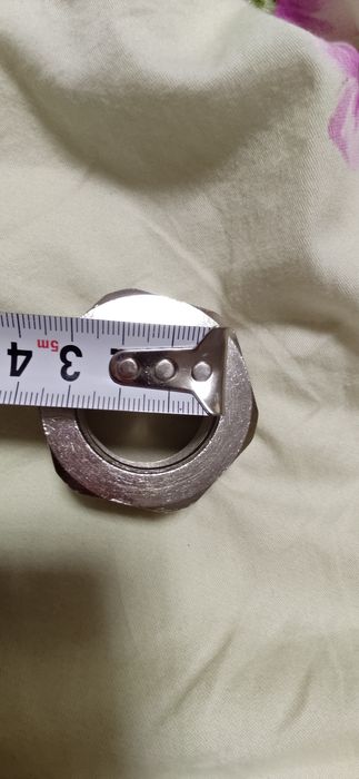 Переходник ДУ 40/ДУ 25 1"/1,5" латунь цвет никель