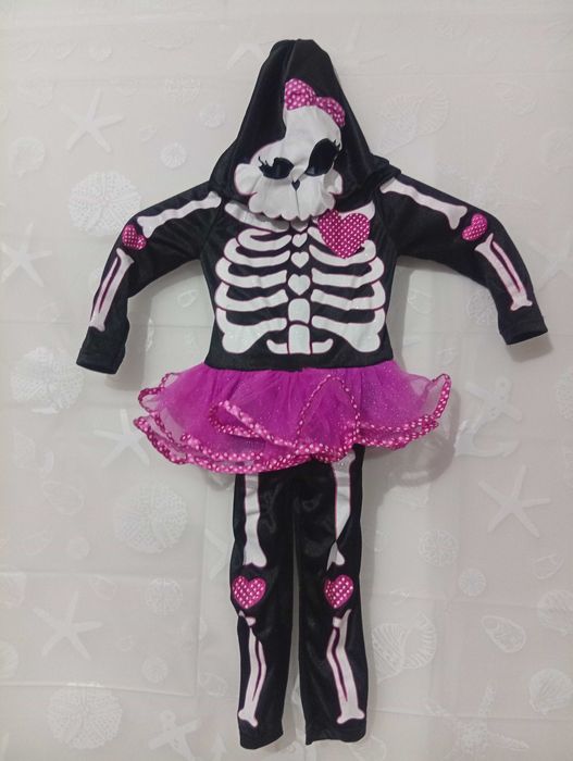 Kościotrupka strój karnawałowy 80/92