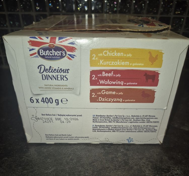 Karma mokra dla kotów Butcher's  6x400 g