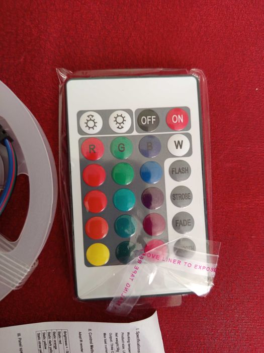 Світлодіодна LED стрічка 5V 2 метри з пультом ДУ USB лампа світильник від Power Bank Мультиколор
