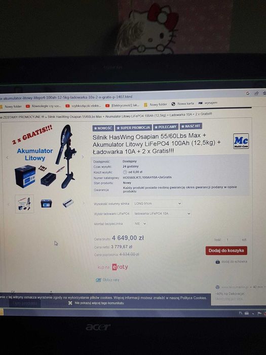 Łódka wędkarska długość ok.4,2 m