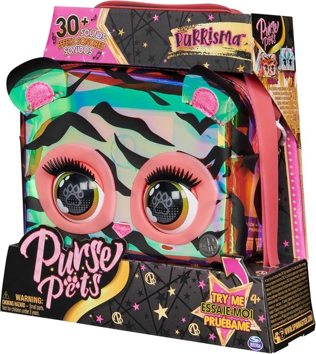 Інтерактивна Сумочка Purse Pets, Purrisma Tiger Pet Тигр, Моргає, звук