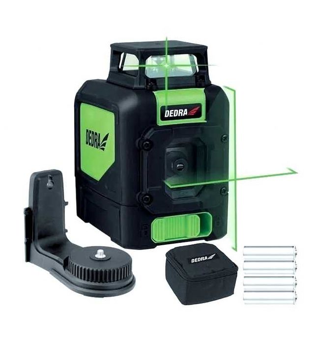 Laser Krzyżowy 360° Multilaser 1D zielony Dedra MC0905 30m IP54 Uchwyt