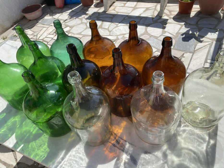 Garrafão de Vidro verde, castanho ou transparente