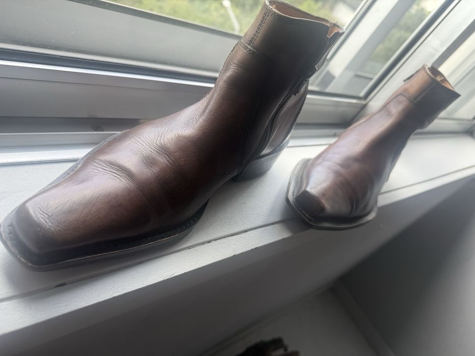 Botas texanas em pele genuina