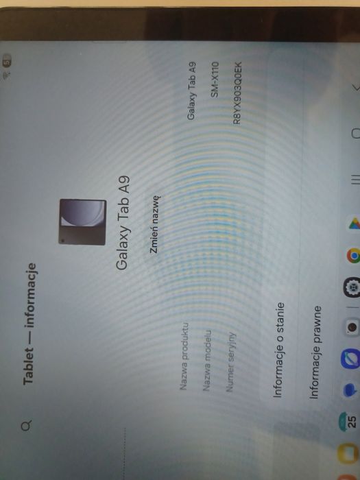 Tablet samsung tab A9