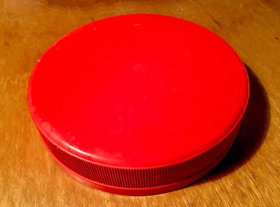 FRASCO de VIDRO - anos 50 - com tampa - 24x14 cm/s