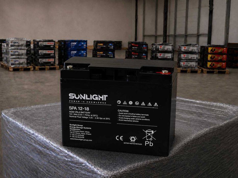 Акумулятор батарея Sunlight SPA 12-18, 12V, 18Ah, 5201910000875
