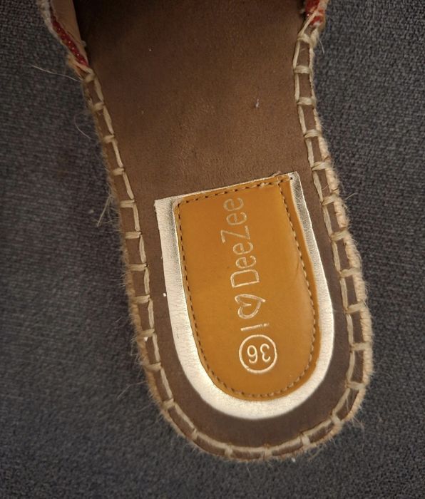Klapki espadryle z kokardą DeeZee 36