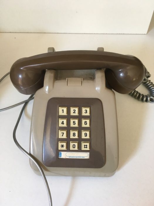Telefone Antigo Castanho / Cinzento