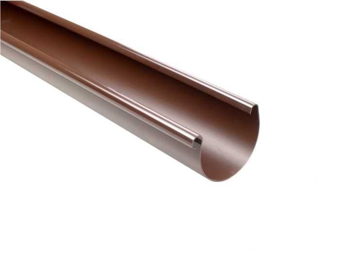 Rynny 4 m 125 mm i Narożniki PVC-U RAL8017 (brązowy) KACZMAREK