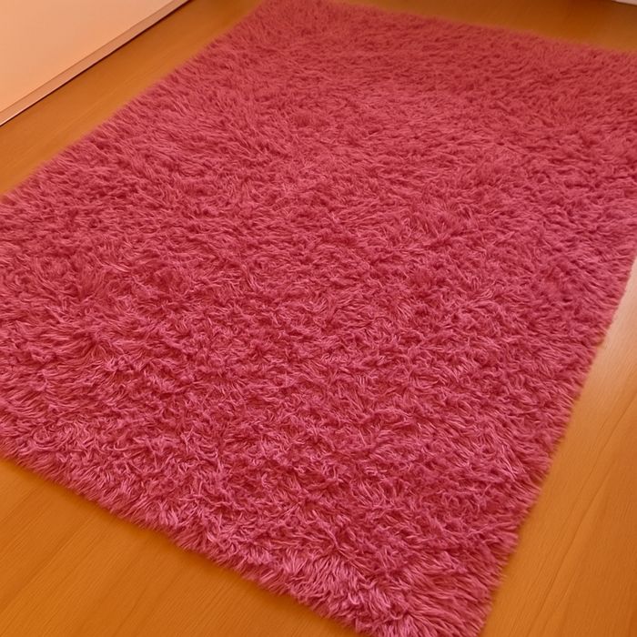 Carpete rosa felpuda 133x190 cm