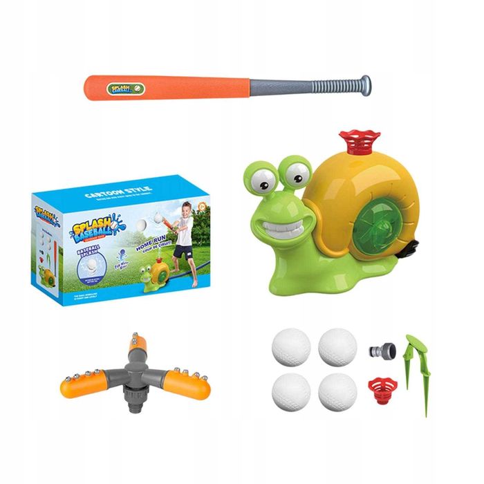 Zraszacz wodny Baseball Zabawka ogrodowa wodna 2 w 1 z obrotową dyszą