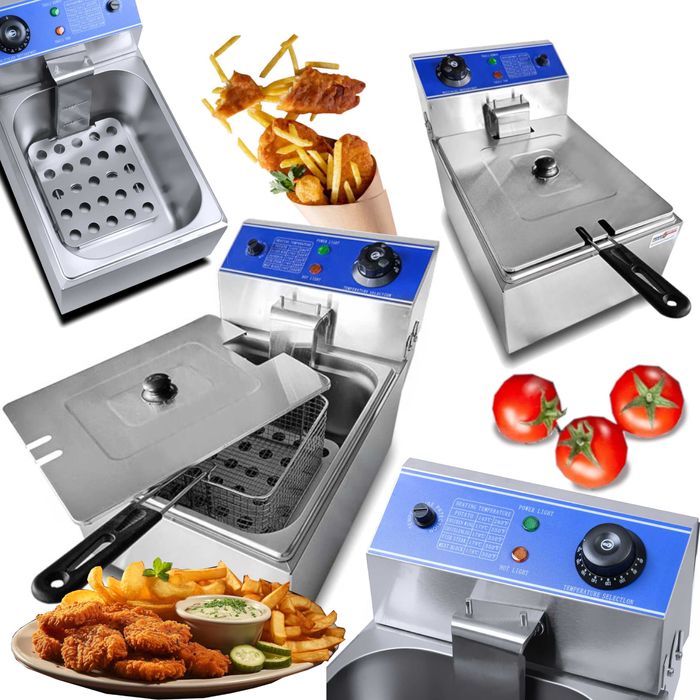 Profesjonalna frytkownica pojedyncza elektryczna 6l