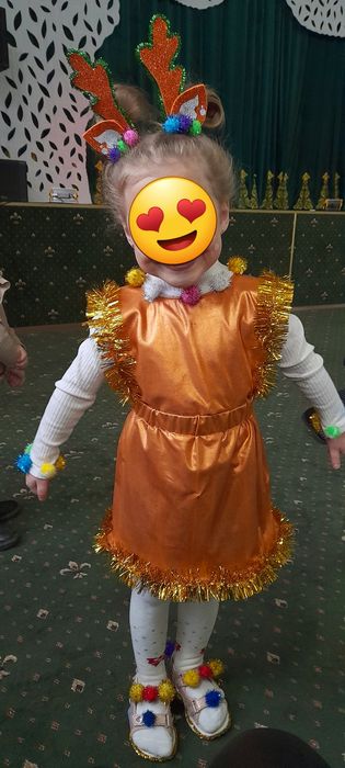 Новорічний костюм "бембі", без рожок може бути білочка на 98 см