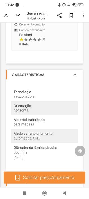 Seccionadora PAOLINI RK32 usada